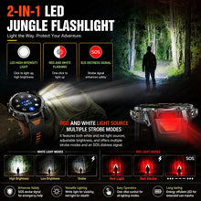 1400mAh Smart Watch for Men, Outdoor GPS Sports Watch with AMOLED Display, Bluetooth Calling, IP68 Waterproof & Flashlight