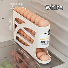 Rolling Egg Storage Box for Refrigerator, 2–4 Tier Automatic Egg Dispenser, Large Capacity Egg Organizer