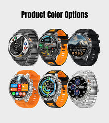 1400mAh Outdoor GPS Smart Watch, 1.7" AMOLED Display, Bluetooth Calling, IP68 Waterproof, 100+ Sports Modes & LED Flashlight