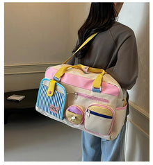 Women’s Travel Duffel Bag, Lightweight Gym & Yoga Sports Bag, Casual Weekender Bag for Short Trips, Fitness & Everyday Use