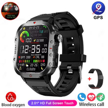 Rugged Smart Watch for Men, 2.01" HD Touchscreen with Bluetooth Calling, Voice Assistant & LED Flashlight