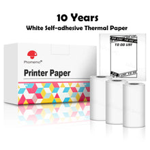 Phomemo T02/M02X Colorful Thermal Sticker Paper Roll Self-adhesive Black Character on Mint Green/Purple/Orange,50mm x 3.5m
