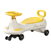 Kids Electric Wiggle Car, 2-in-1 Swing Ride-On Toy with Music, LED Lights & Anti-Tip Design