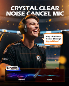 NUBWO G06 Wireless Gaming Headset, 2.4GHz & Bluetooth 5.3, Stereo Sound, Detachable Mic for PS5, PS4, PC & Switch