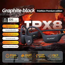 POLVCDG X16 Bone Conduction Swimming Headphones, IPX8 Waterproof, 32GB Memory, Bluetooth 5.4 Sports Earphones