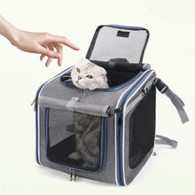 Pet Bicycle & Motorcycle Carrier Bag, Portable Cat & Small Dog Travel Backpack with Breathable Mesh
