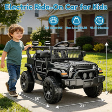 12V Kids Ride-On Car, Electric Toy Car with Parent Remote Control, Spring Suspension, LED Lights & Music