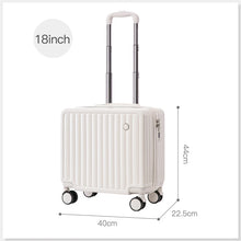 18-Inch Carry-On Suitcase, Lightweight Travel Luggage with Quiet Spinner Wheels, Secure Password Lock & Telescopic Handle