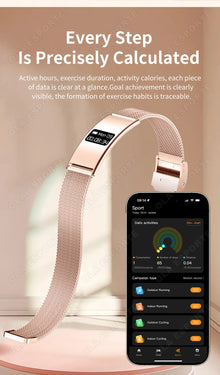 Ultra-Thin Smart Bracelet, Fitness Tracker with Heart Rate & Blood Oxygen Monitoring, Sleep Tracking, Step Counter & Sports Modes