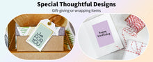 Phomemo T02/M02X Colorful Thermal Sticker Paper Roll Self-adhesive Black Character on Mint Green/Purple/Orange,50mm x 3.5m