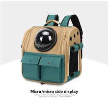 Space Capsule Pet Carrier Backpack, Breathable Cat & Small Dog Travel Bag, Portable Pet Backpack with Transparent Window