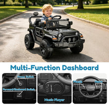 12V Kids Ride-On Car, Electric Toy Car with Parent Remote Control, Spring Suspension, LED Lights & Music