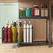 2-Tier Under Sink Organizer, Pull-Out Storage Basket for Kitchen & Bathroom Cabinets