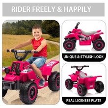 6V Kids Electric ATV Ride-On Toy, 4-Wheel Battery Powered Quad with Pedal, Forward & Reverse, for Toddlers