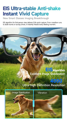 AI Smart Glasses with 800K HD Camera, Video Recording, Translation, Bluetooth Calling & Photochromic Lenses