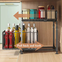 2-Tier Under Sink Organizer, Pull-Out Storage Basket for Kitchen & Bathroom Cabinets