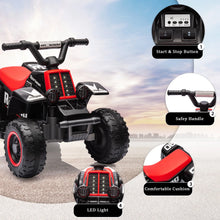 6V Kids Electric ATV Ride-On Toy, 4-Wheel Quad with LED Headlights, Music, Forward & Reverse