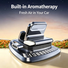 2-in-1 Car Phone Holder with Parking Number Card & Aromatherapy, Multifunctional Dashboard Phone Mount