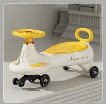 Kids Electric Wiggle Car, 2-in-1 Swing Ride-On Toy with Music, LED Lights & Anti-Tip Design