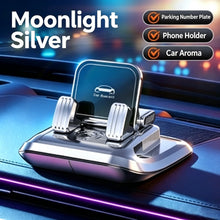 2-in-1 Car Phone Holder with Parking Number Card & Aromatherapy, Multifunctional Dashboard Phone Mount