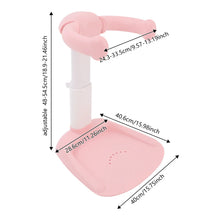 Baby Bath Stand, Adjustable Infant Bath Seat with Anti-Pinch Design, Non-Slip Base & Shower Head Holder, 6–36 Months