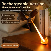 Dragon Flame LED Lamp, 3D Flying Dragon Night Light & Decorative Statue, Unique Fantasy Desk Decor for Home, Bedroom & Halloween