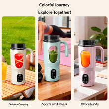 Portable USB Rechargeable Blender, Mini Juicer & Smoothie Maker with Dual-Lid Design, Travel Blender for Shakes & Fresh Juice