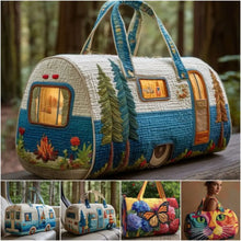 Quilted Cat Duffel Bag, Large Travel & Gym Bag with Adjustable Strap, Colorful 3D Design, Lightweight Sports Tote