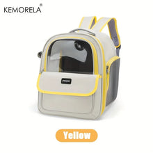 KEMORELA Pet Backpack for Cats & Small Dogs, Transparent Breathable Carrier Bag with Side Curtain Design