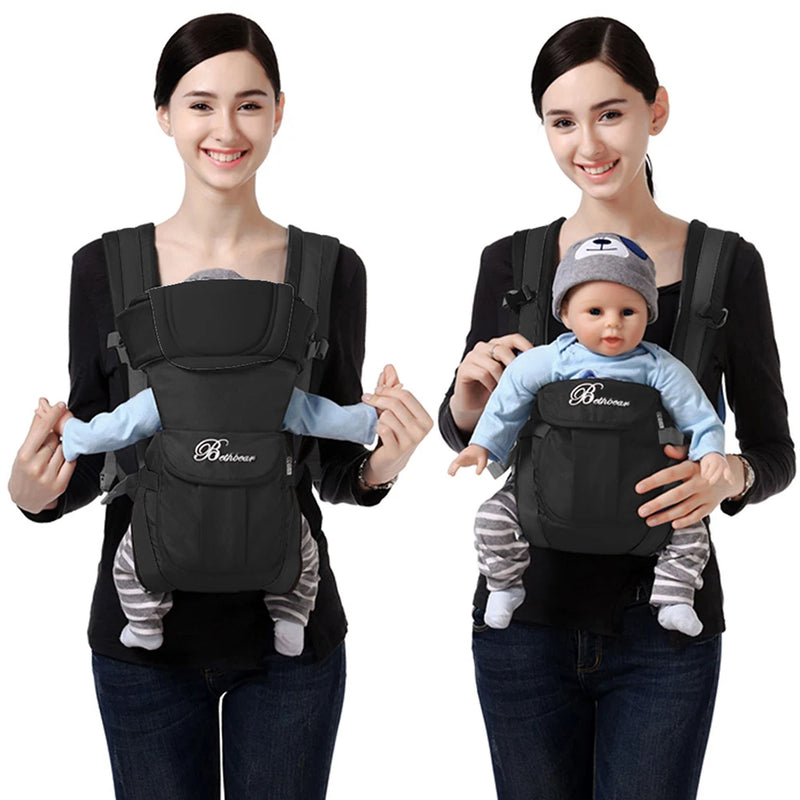 4-in-1 Ergonomic Baby Carrier for Newborns & Toddlers – Adjustable & Comfortable