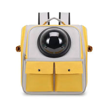 Space Capsule Pet Carrier Backpack, Breathable Cat & Small Dog Travel Bag, Portable Pet Backpack with Transparent Window