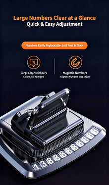 2-in-1 Car Phone Holder with Parking Number Card & Aromatherapy, Multifunctional Dashboard Phone Mount