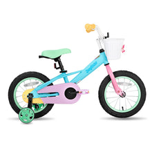 JOYSTAR Macaroon Kids Bike with Training Wheels, Front Basket & Colorful Design, 12–18 Inch Bicycle for Toddlers