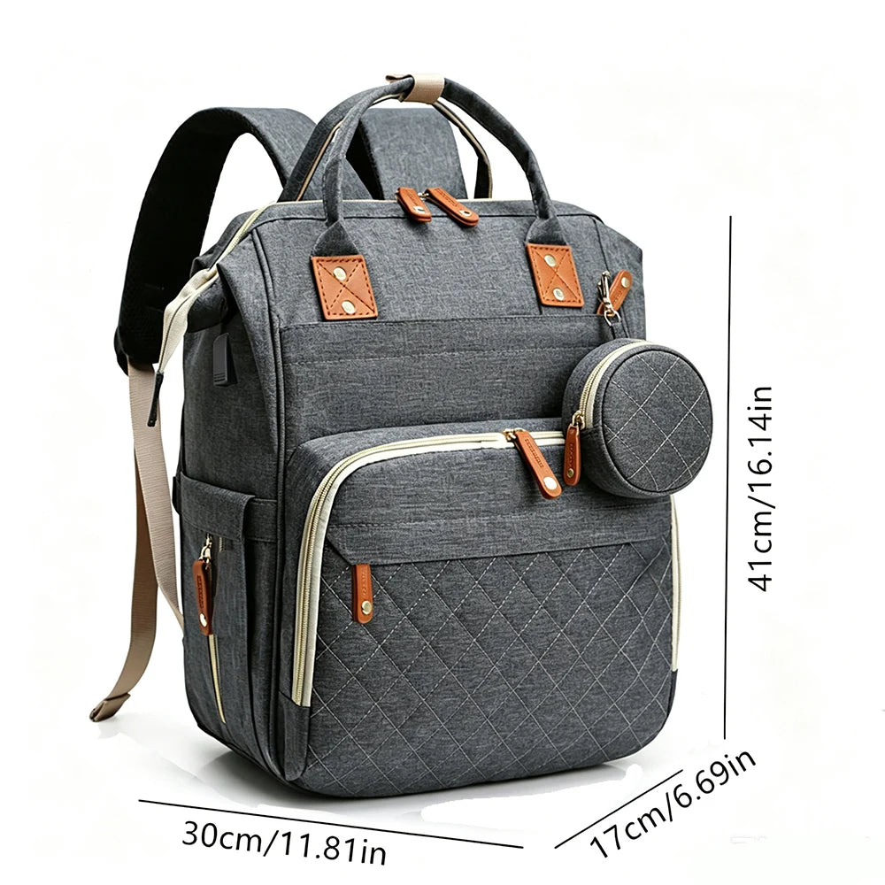 Large Capacity Diaper Bag Backpack for Moms, Multifunctional Baby Travel Bag with Multiple Compartments, Stylish Maternity Backpack