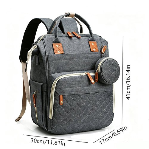 Large Capacity Diaper Bag Backpack for Moms, Multifunctional Baby Travel Bag with Multiple Compartments, Stylish Maternity Backpack