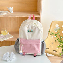 Color Block Kids Backpack, Lightweight School Bag for Boys & Girls, Cute Kindergarten Backpack for Travel & Everyday Use