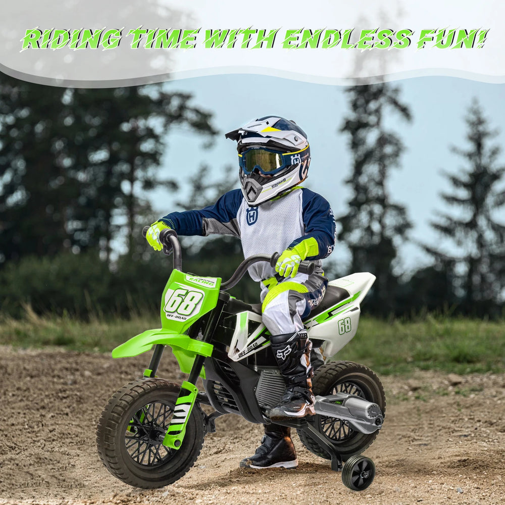 12V Kids Electric Dirt Bike with Training Wheels – Ride-On Motorcycle for Children