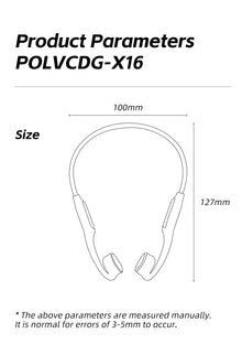 POLVCDG X16 Bone Conduction Swimming Headphones, IPX8 Waterproof, 32GB Memory, Bluetooth 5.4 Sports Earphones
