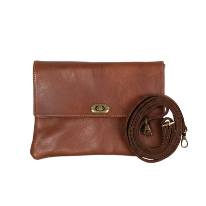 Bolso bandolera minimalista de piel de cabra