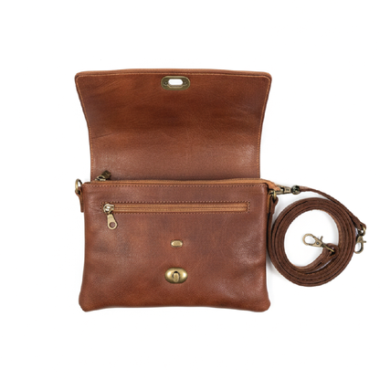 Bolso bandolera minimalista de piel de cabra