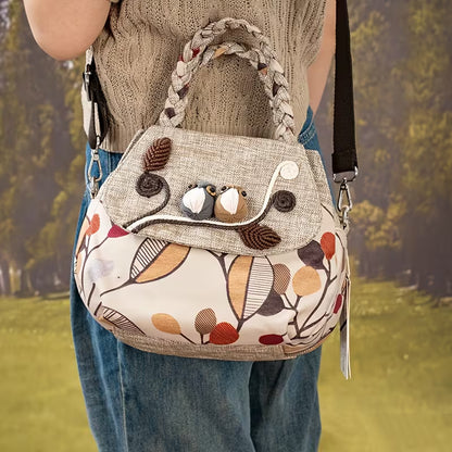 Handmade 3D One-Shoulder Bag – Bohemian Ethnic Style Fabric Handbag MH006