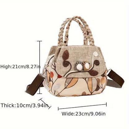 Handmade 3D One-Shoulder Bag – Bohemian Ethnic Style Fabric Handbag MH006