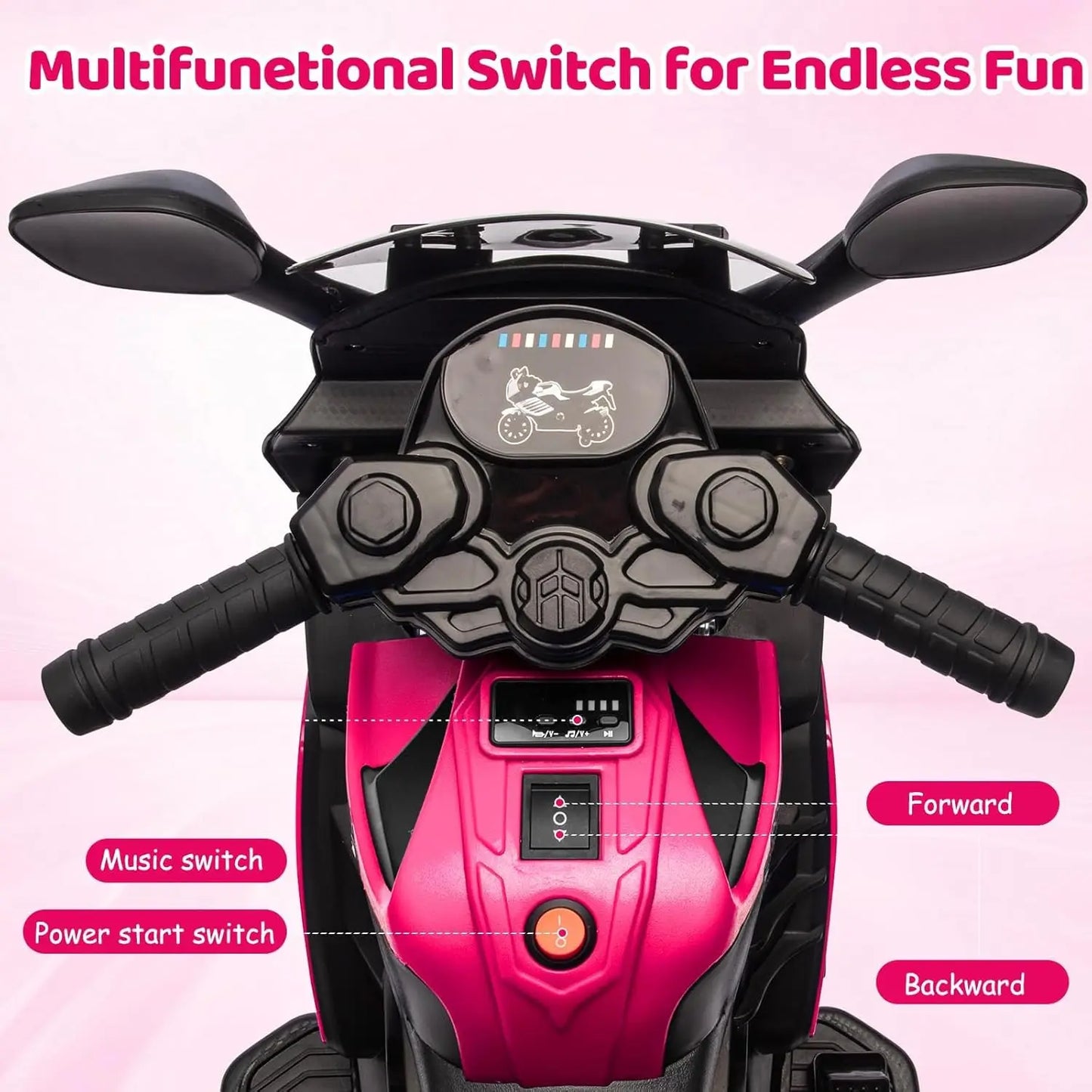 6V Kids Electric Ride-On Motorcycle